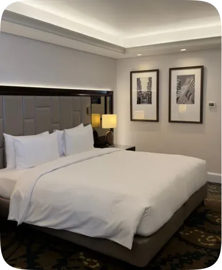 Renovated commercial interior with upgraded finishes and lighting
