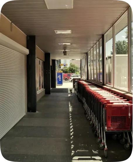 Renovated retail storefront interior