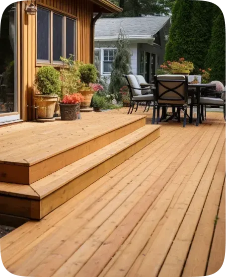 Renovated deck and patio adding curb appeal to a Vancouver-area home