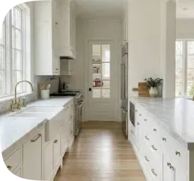 Galley kitchen layout renovated by PCC