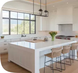 Kitchen island installed by PCC Renovations