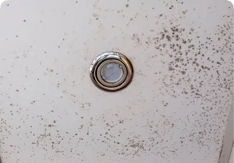 Condensation on a bathroom surface from poor ventilation