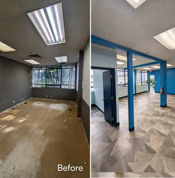 Before and after renovation 1